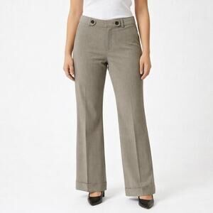 Banana Republic Martin Fit Wool Blend Khaki Wide Leg Pants Women’s 8